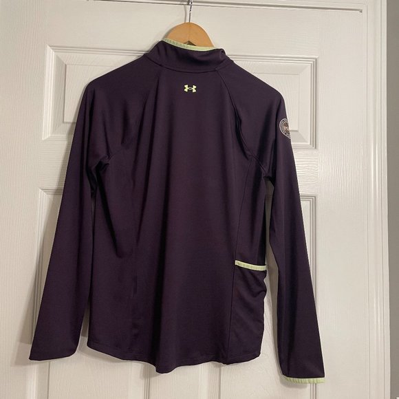 Under Armour PGA Golf Women's Purple Neon Yellow Dri-Fit Pullover Small - Picture 6 of 8